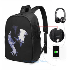 Sadako USB Charge Backpack Laptop Travel Bag