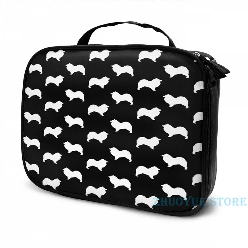 Funny Samoyed Silhouette USB Charge Backpack Men Women Travel Laptop Bag