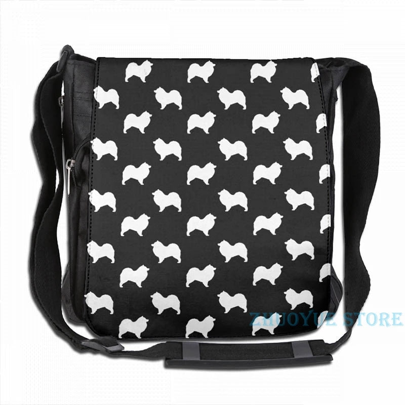 Funny Samoyed Silhouette USB Charge Backpack Men Women Travel Laptop Bag