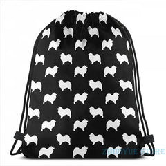 Funny Samoyed Silhouette USB Charge Backpack Men Women Travel Laptop Bag