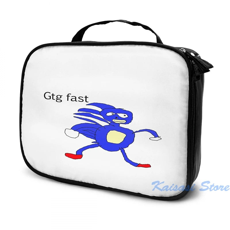 Sanic USB Charge Backpack Funny Graphic Print School Bag
