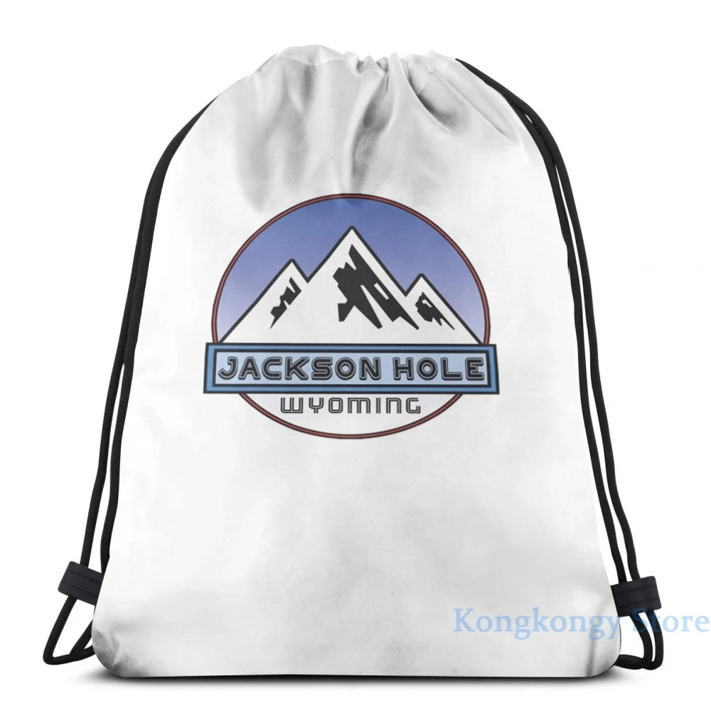 Jackson Hole Wyoming Mountain Snowboard Skiing USB Backpack