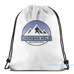Jackson Hole Wyoming Mountain Snowboard Skiing USB Backpack