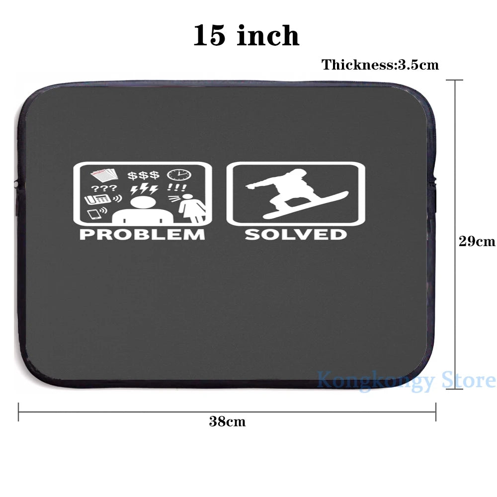 Snowboarding Funny Problem Solved USB Charge Backpack