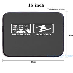 Snowboarding Funny Problem Solved USB Charge Backpack