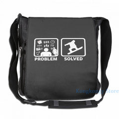 Snowboarding Funny Problem Solved USB Charge Backpack