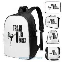 Funny Graphic Train like Boyka USB Charge Backpack