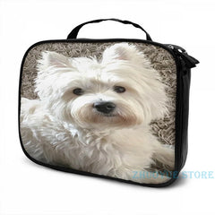 Funny Westie USB Charge Backpack School Travel Laptop Bag