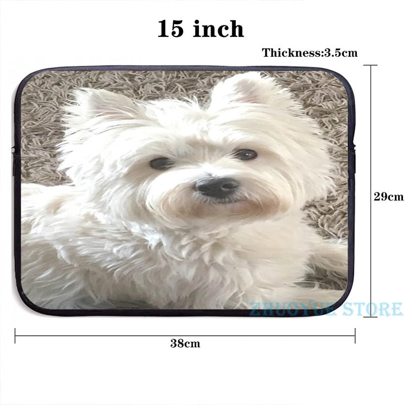 Funny Westie USB Charge Backpack School Travel Laptop Bag