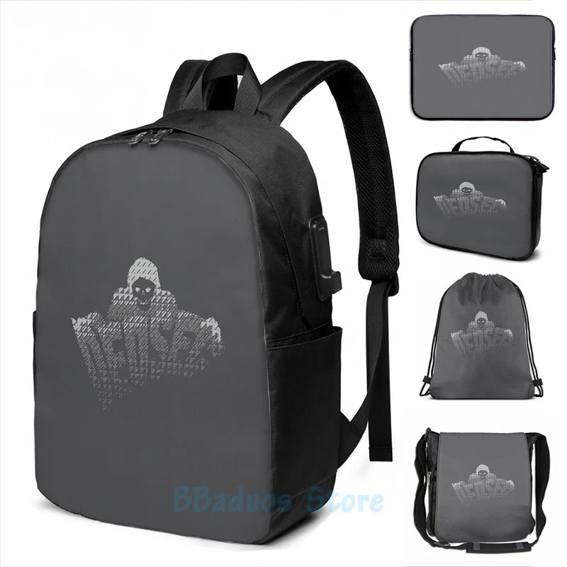 Dedsec USB Charge Backpack for School and Travel