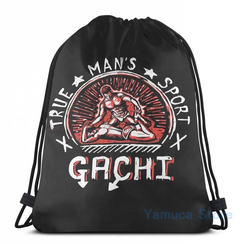 Funny Graphic gachi USB Charge Backpack School bags