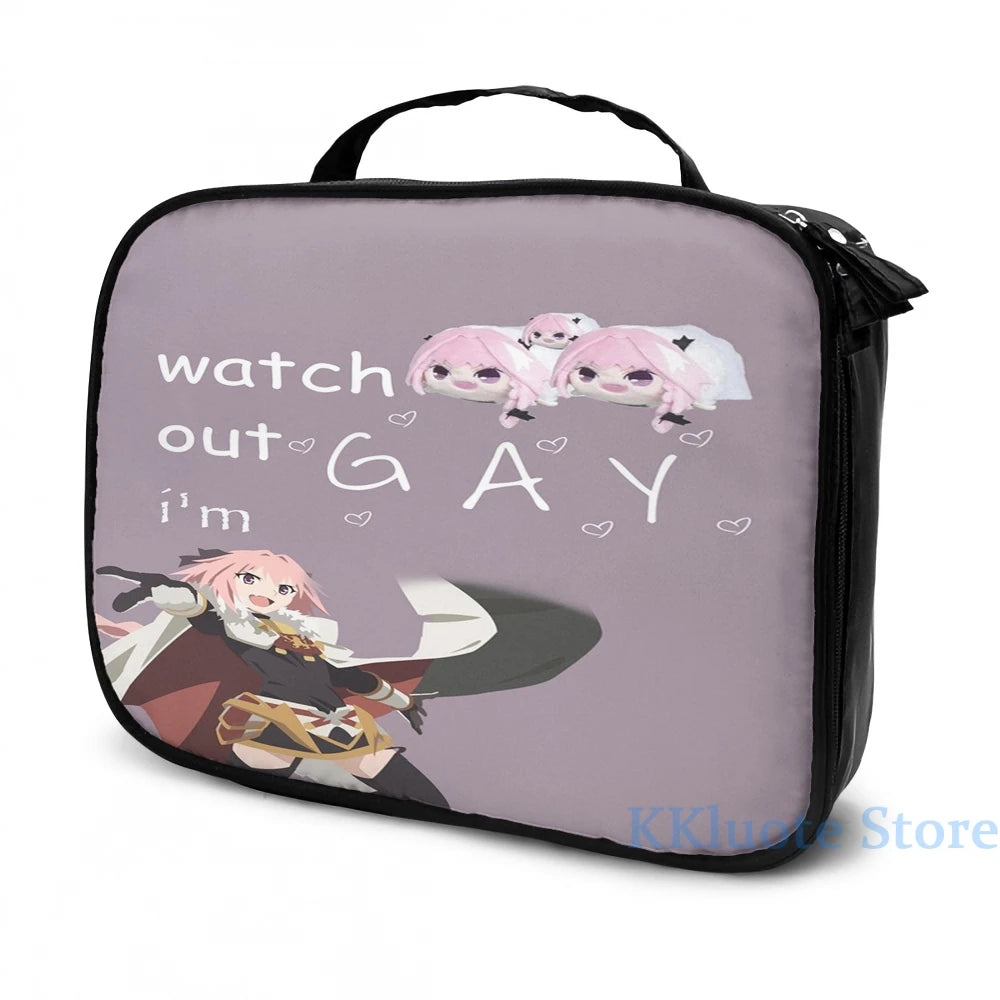 Funny Astolfo USB Charge Backpack School Travel Laptop Bag