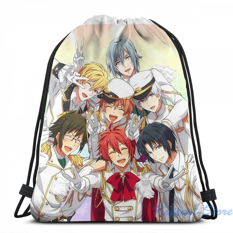 Idolish7 USB Charge Backpack for School Travel Laptop Bag