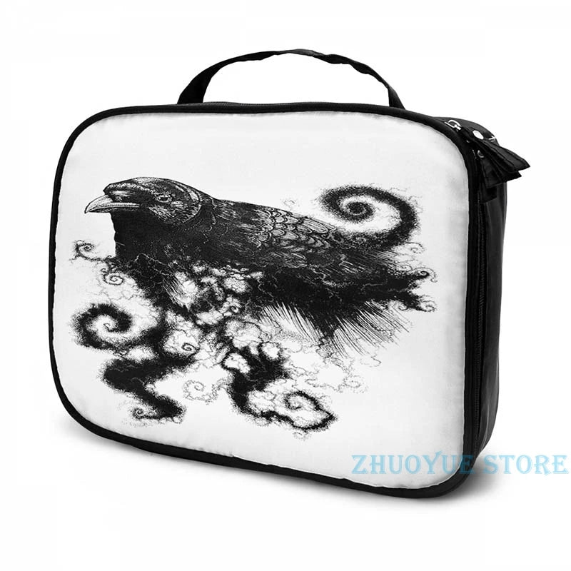 Funny Graphic Weather Crow USB Charge Backpack Men School Women