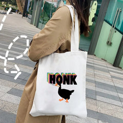Funny Honk Untitled Goose Game Cartoon Frog Pingu Duck Women Girl Canvas