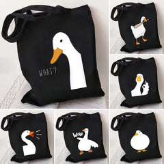 Funny Honk Untitled Goose Game Frog Pingu Duck Canvas Shoulder Bag