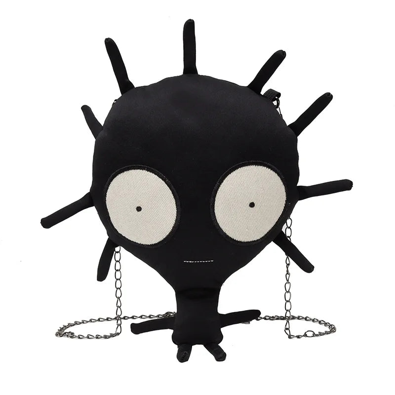 3D Germ Shape Crossbody Bag Skull Punk Monster Handbag Purse