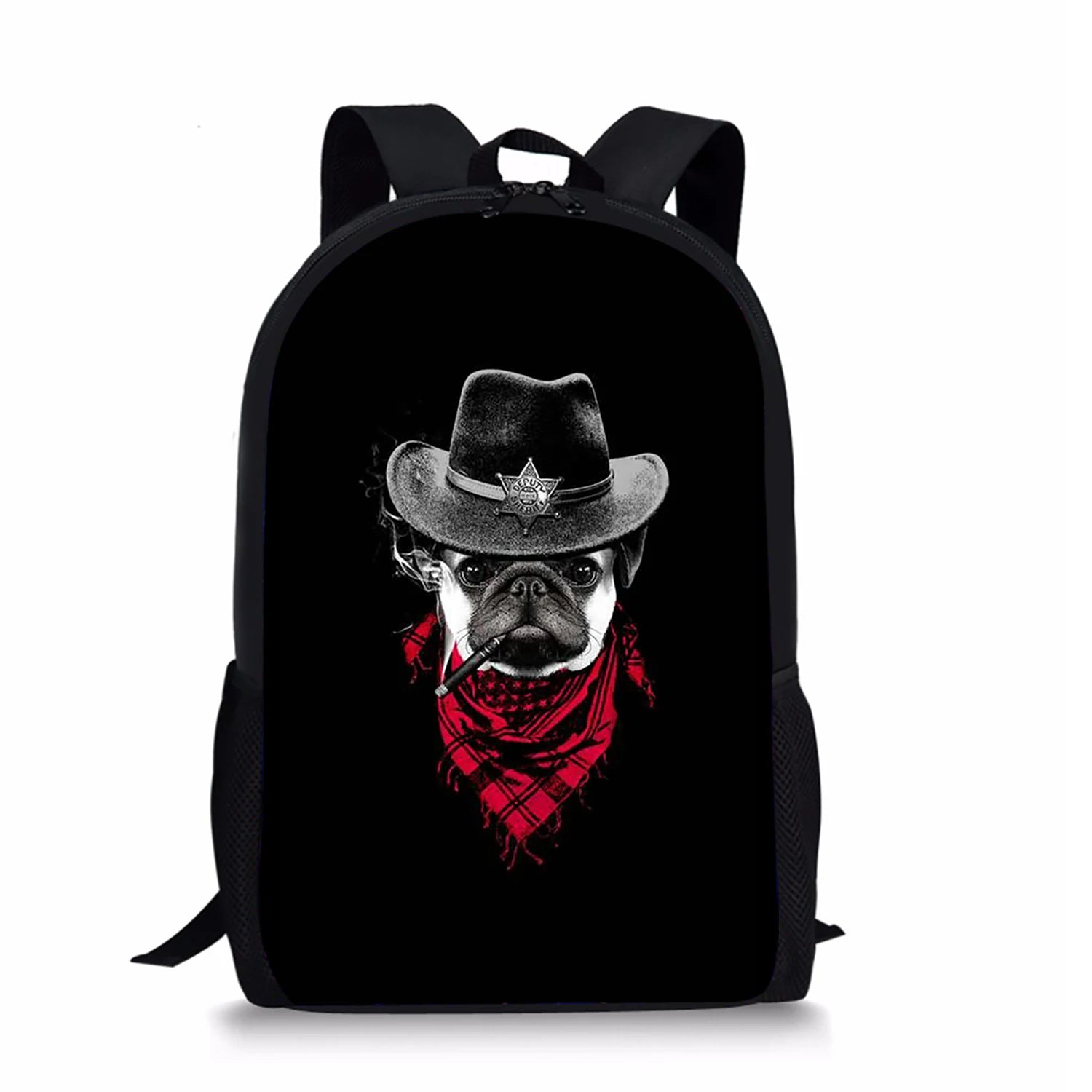 Rock Dog Print Teen Boy Kids Backpack Large Capacity School Bag