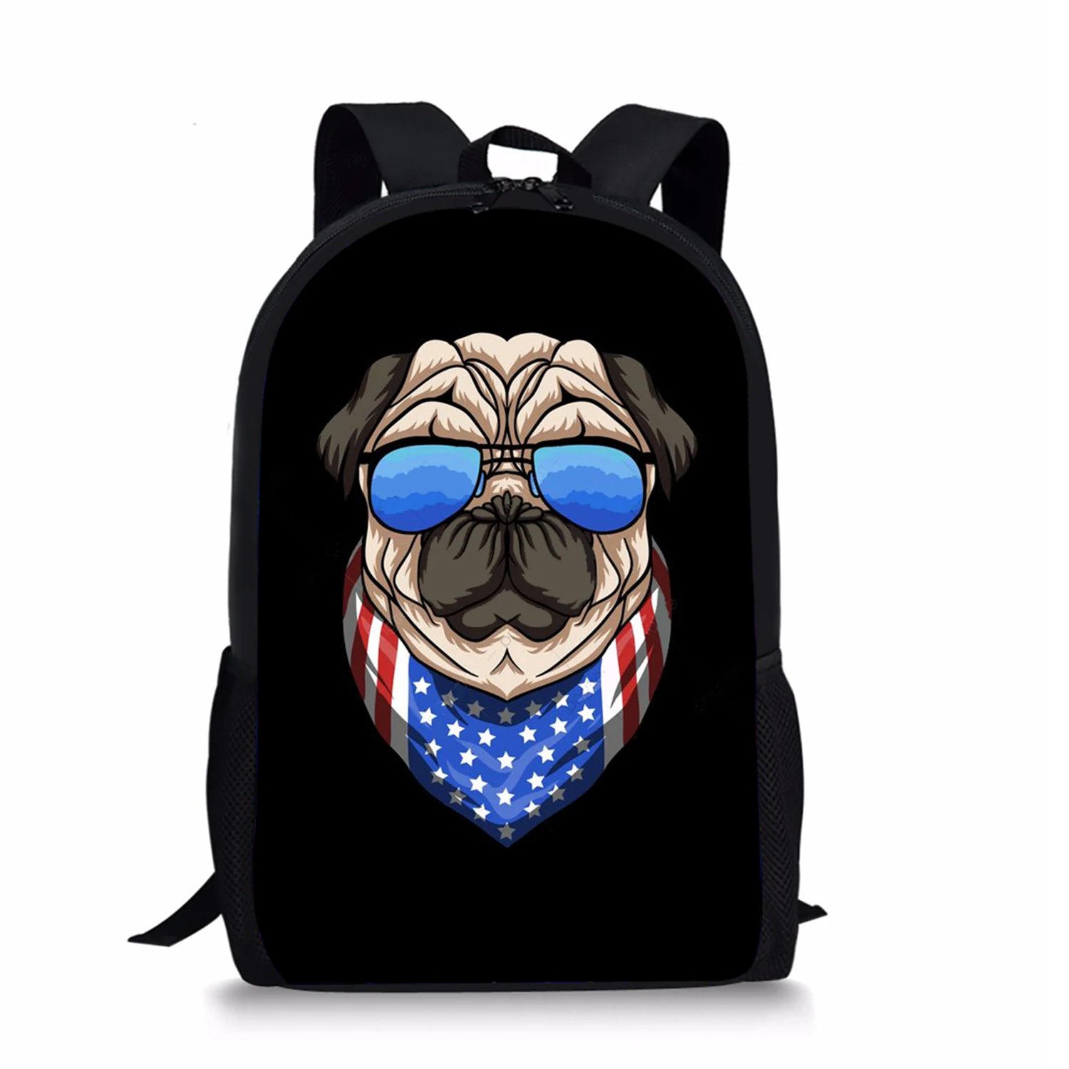 Rock Dog Print Teen Boy Kids Backpack Large Capacity School Bag