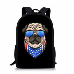 Rock Dog Print Teen Boy Kids Backpack Large Capacity School Bag