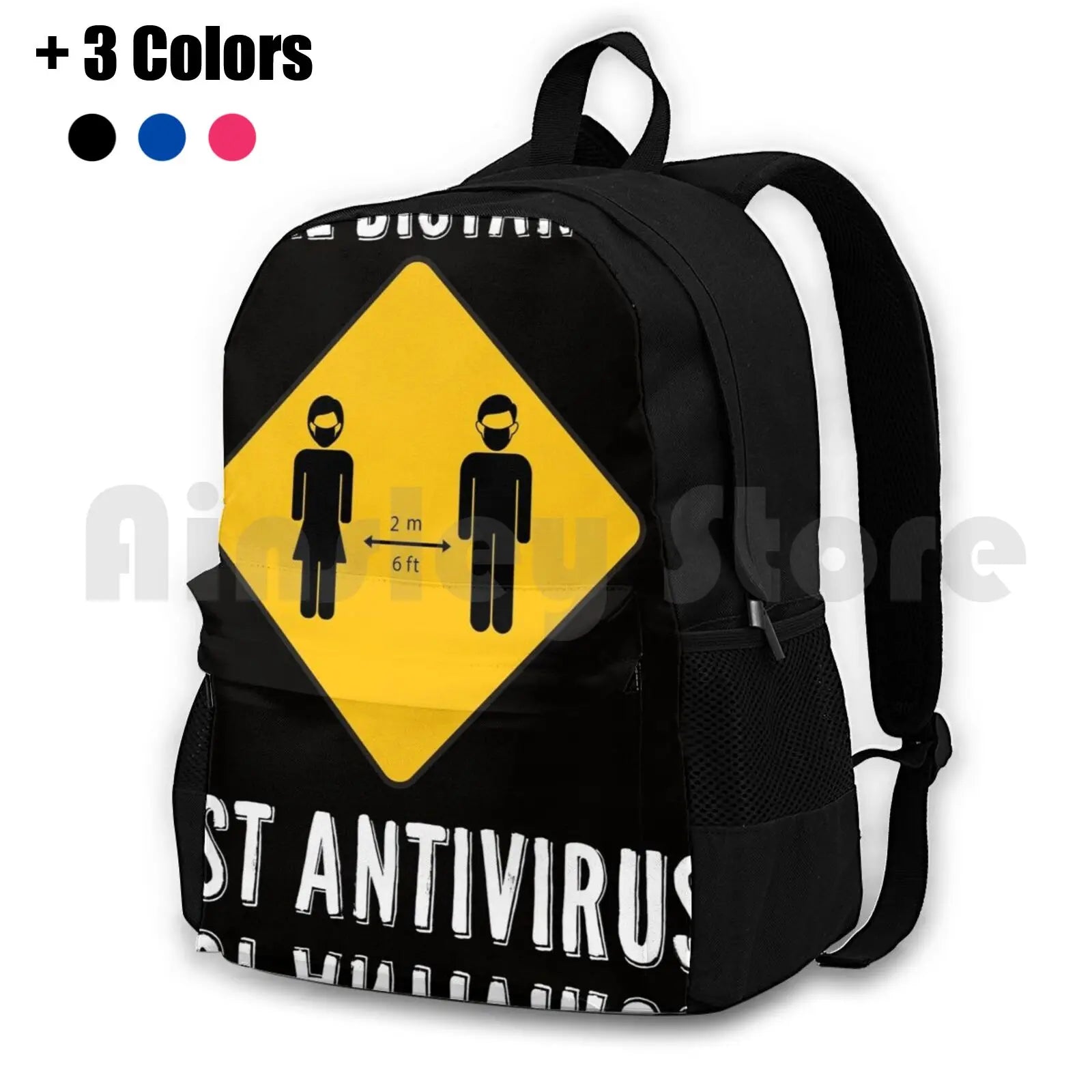 Funny Social Distancing Hiking Backpack Waterproof