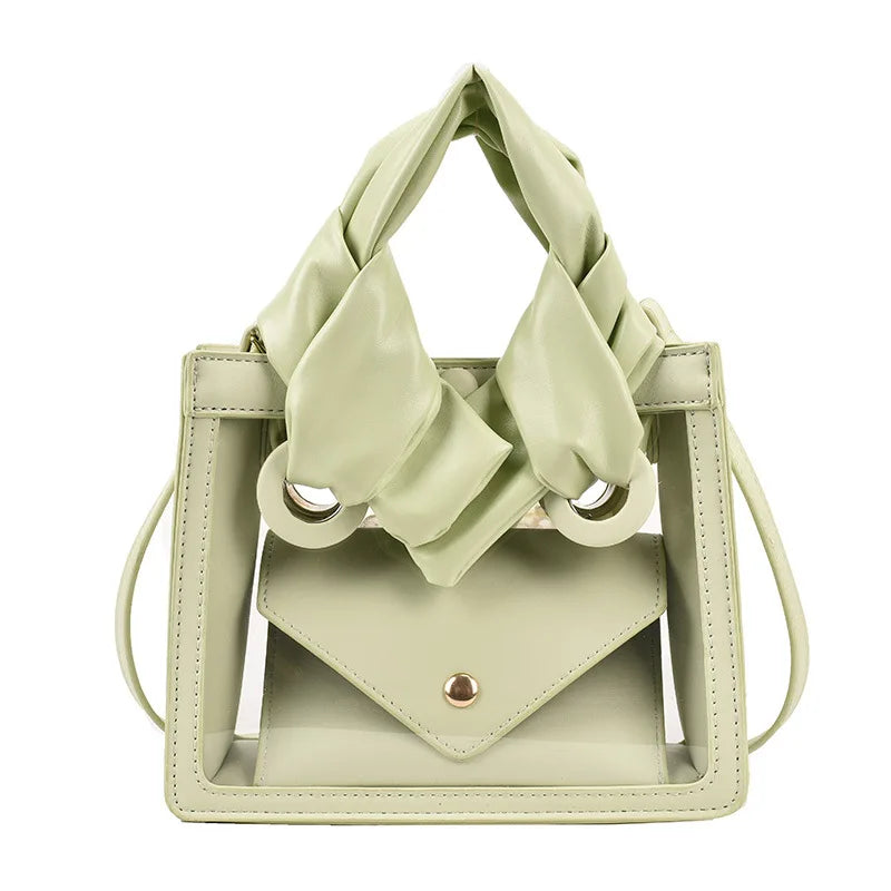 Funny Transparent Handbags Women Pu Leather Ladies Shoulder Crossbody Bags