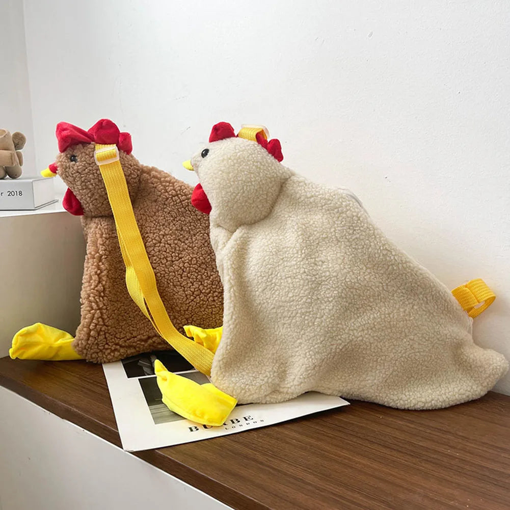 Funny Hen Plush Bag Chicken Crossbody Shoulder Bag