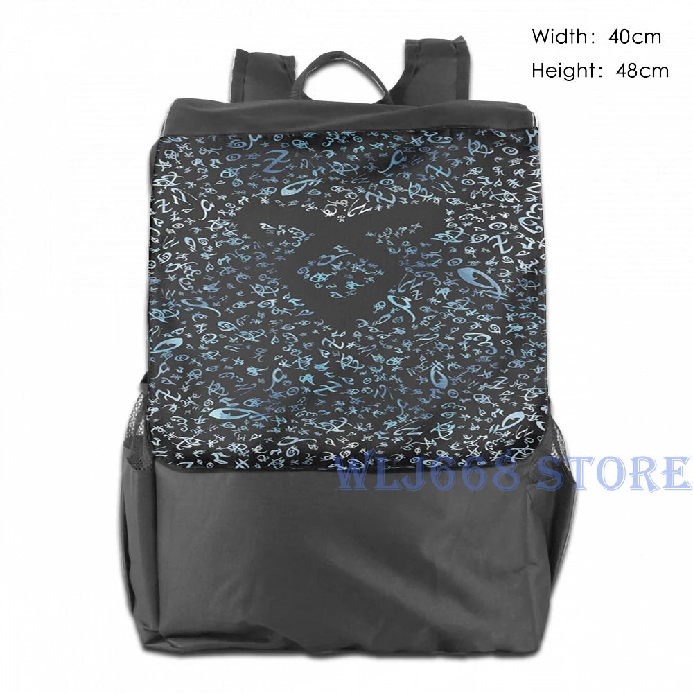 Funny Graphic Print Shoulder Bag Shadowhunters Rune Texture