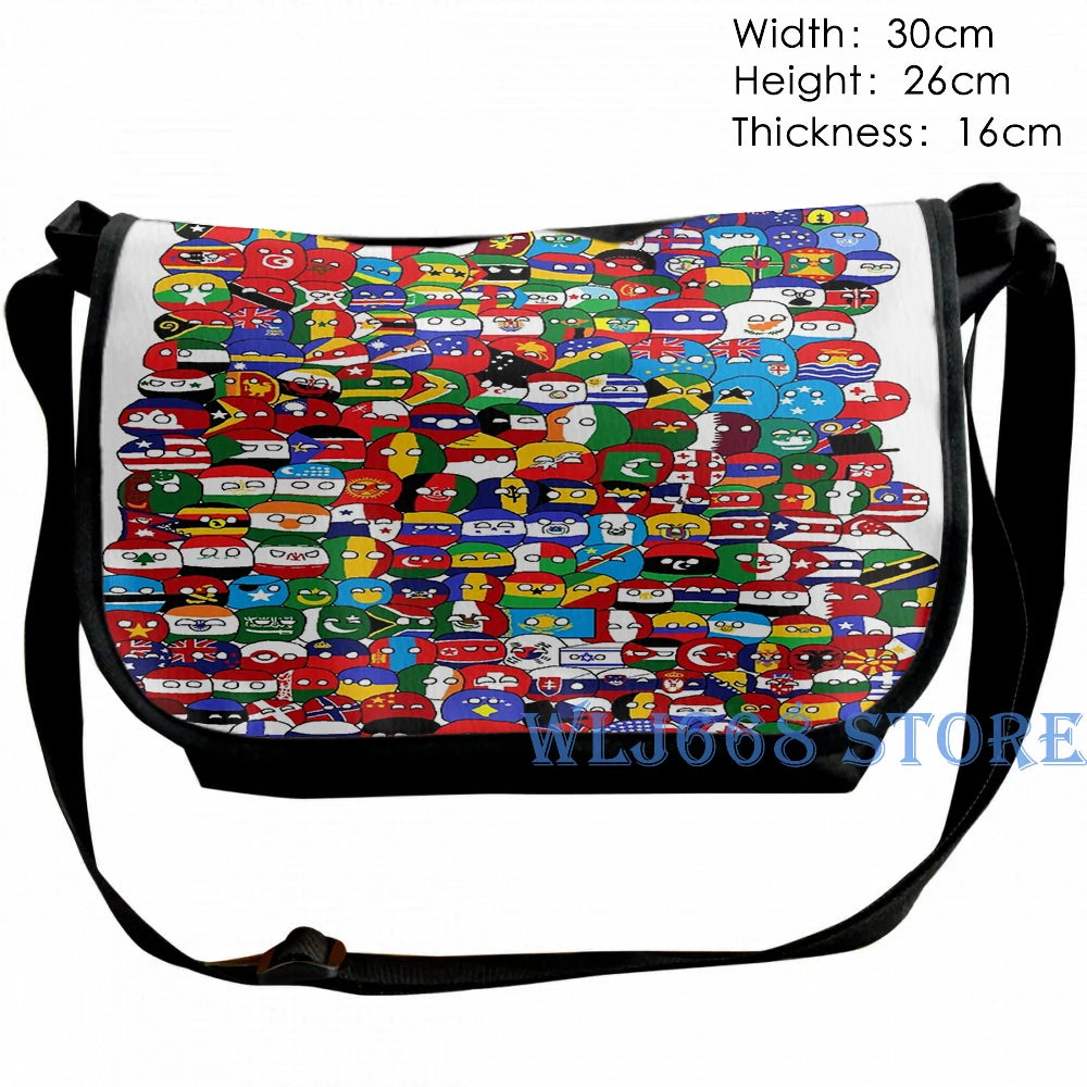 Funny Graphic Print Shoulder Bag Men Women