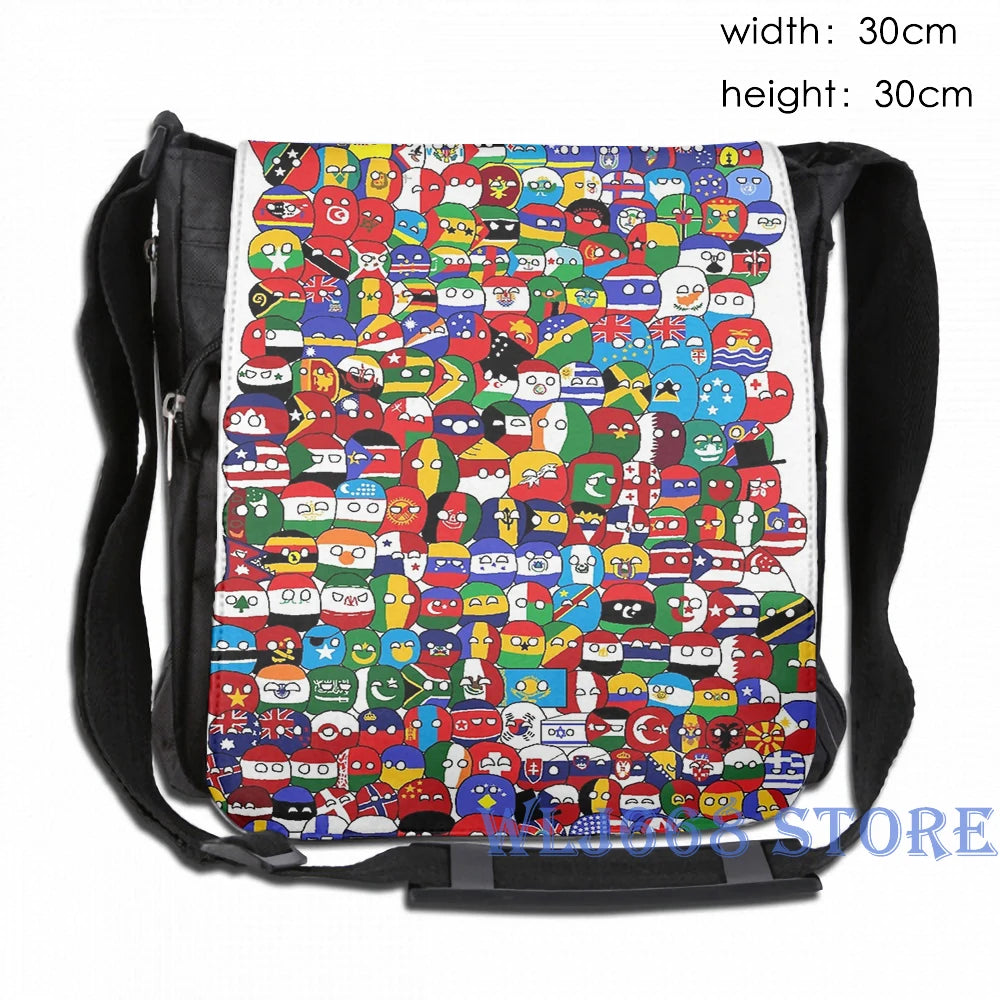 Funny Graphic Print Shoulder Bag Men Women