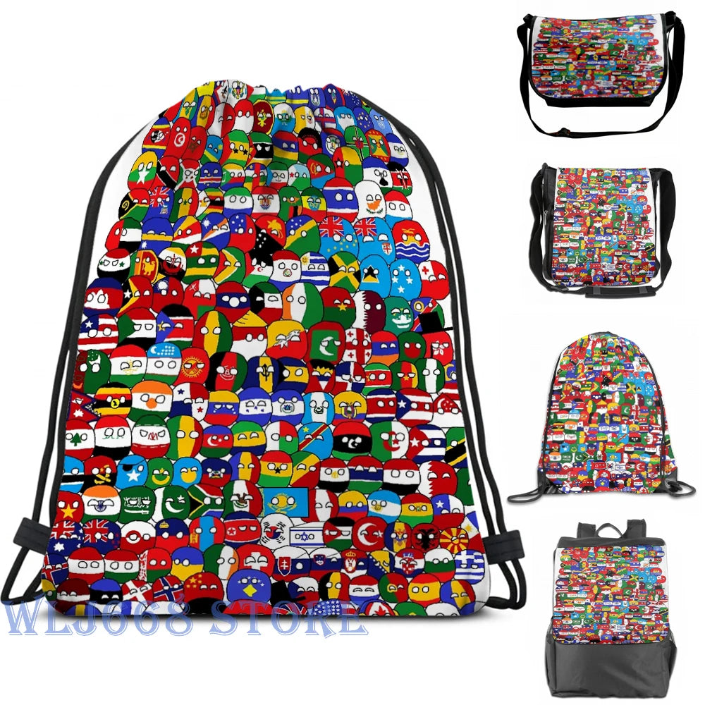 Funny Graphic Print Shoulder Bag Men Women