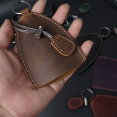 Crazy Horse Leather Car Key Holder - High Quality Key Case