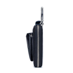 Men's Leather Key Holder Zipper Car Remote Control Package