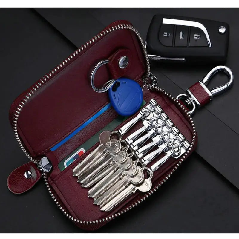 Multi-functional Leather Key Holder Organizer