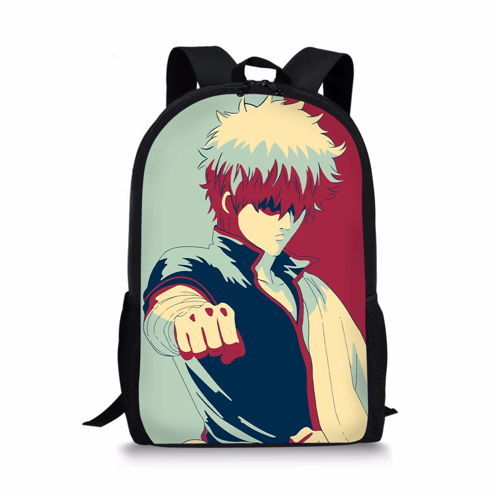 GINTAMA Element Printing Pattern School Backpacks for Teenager