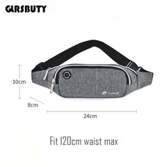Waist Bag with Earphone Hole for Phone Key Travel