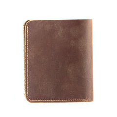 Men's Crazy Horse Leather Short Wallet Cowhide Multi-card Handbag