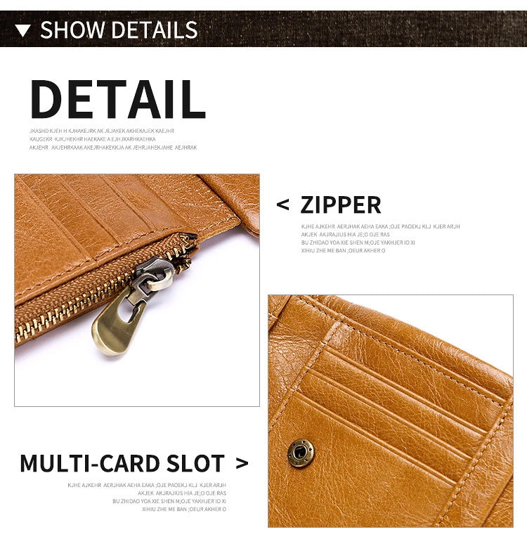 Multi-functional Weather Men's Wallet Vertical Wallet Money Bags