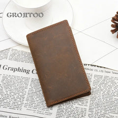 Men's Crazy Horse Leather Wallet Large Capacity Multi-card Pocket