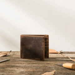 Leather Frosted Cowhide Wallet Crazy Horse Leather Short Wallet