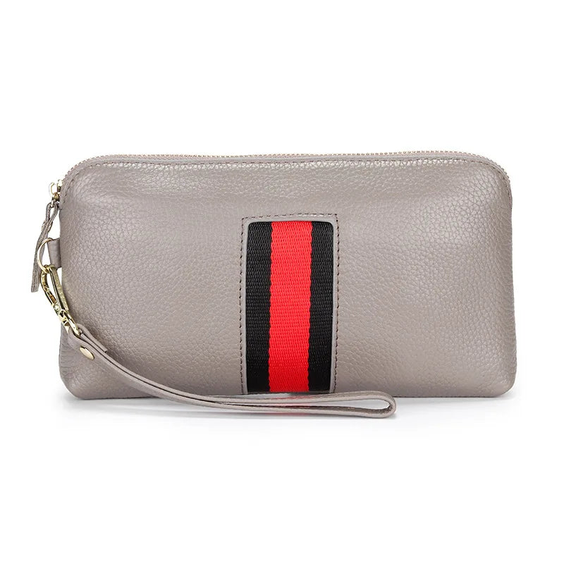 Large Capacity Leather Women's Handbag Wrist Bag Long Wallet