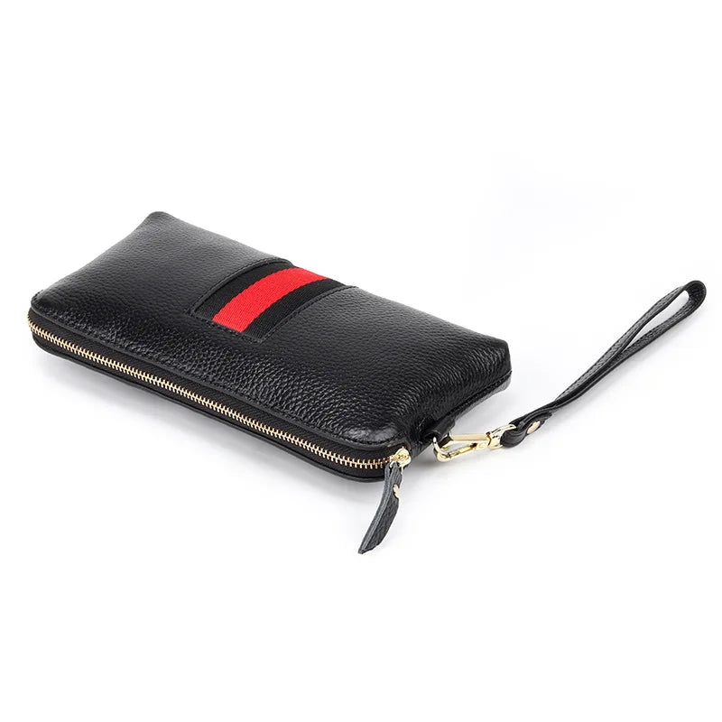 Large Capacity Leather Women's Handbag Wrist Bag Long Wallet