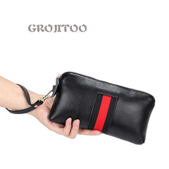 Large Capacity Leather Women's Handbag Wrist Bag Long Wallet