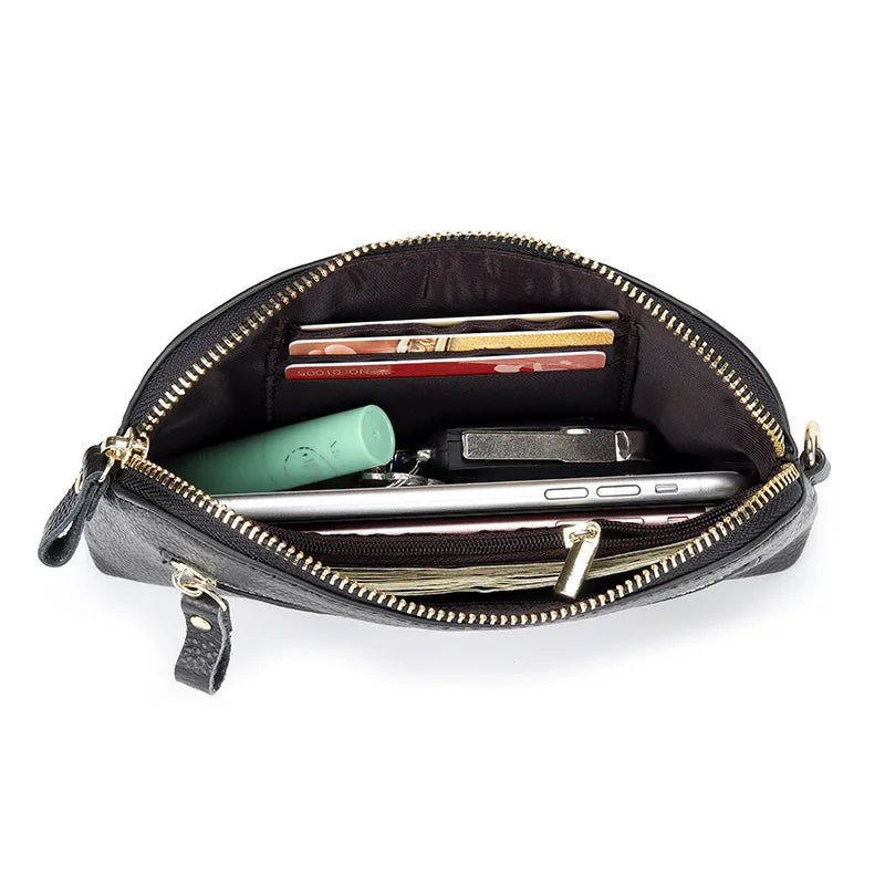 Large Capacity Leather Women's Handbag Wrist Bag Long Wallet