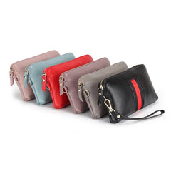 Large Capacity Leather Women's Handbag Wrist Bag Long Wallet