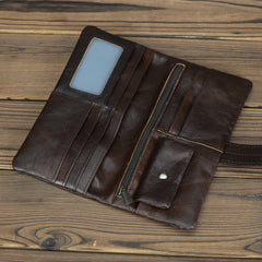 Men's Soft Leather Wallet with Oil Wax Finish