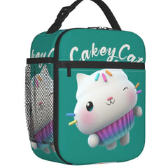 Gabby Cakey Cat Dollhouse Insulated Lunch Bags for Work School