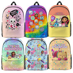 Gabby Dollhouse Cats Backpack Waterproof Kids Boys Girls Teens Mochila