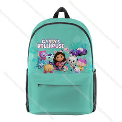 Gabby Dollhouse Cats Backpack Waterproof Kids Boys Girls Teens Mochila