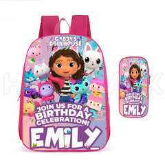 Gabby's Dollhouse School Bags 12" Backpack Princess Girls Cute Mochilas